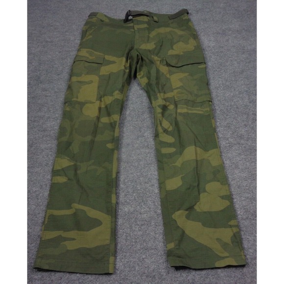 Roark Other - ROARK Campover Cargo Pants Mens 34x31 Green Camo Ripstop Belted Hiking Outdoors